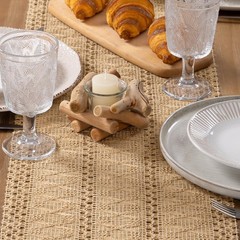 MLMW Boho Table Runner 72 inches Farmhouse Rustic Vintage Home Decor Burlap D…
