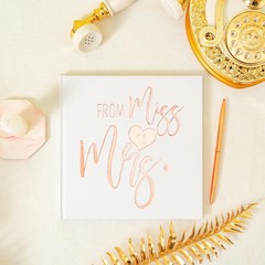 Rose Gold Bachelorette Party Sign in Book Bridal Shower Guest Book ‘from Miss…