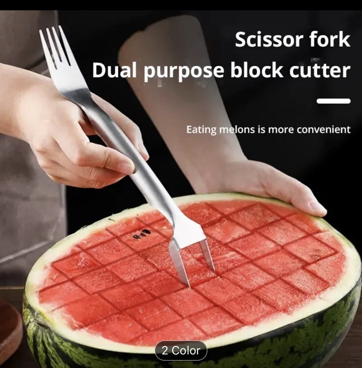 Watermelon Slicer Cutter 2 In 1 Stainless Steel Fruit Cutter Watermelon