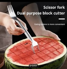Watermelon Slicer Cutter 2 In 1 Stainless Steel Fruit Cutter Watermelon