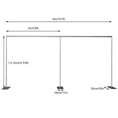 Silver Backdrop Stand Venue Decor Backdrop Stand Pipe Kit High-quality Steel USA