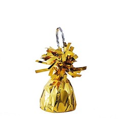 6 GOLD Metallic Foil BALLOON WEIGHTS Party Wedding Events Decorations Supplies