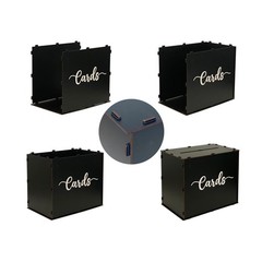 Black Wooden Card Box 12x8x10 Inch Gift Card Box Wedding Birthday Baby Shower