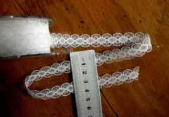 Polyester Scalloped Sides and Centre – Lace IVORY 14mm Wide 5 Metres AR5