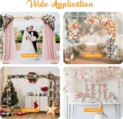 10×10 Gold Square Backdrop Frame Adjustable Height Metal Wedding Arch Stand