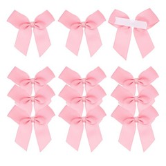 12Pcs Mini Grosgrain Ribbon Bow 2″ Self Adhesive Flower Bows Dark Pink