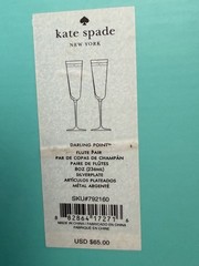 2 Sets Kate Spade x Lenox «Mr.» & «Mrs.» Champagne Glasses Candle Stick Holders