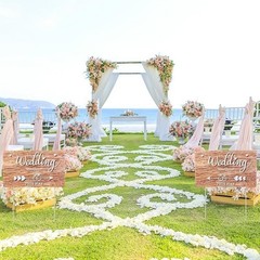 Wedding Direction Signs Kit Double Sided Elegant Plastic Arrow Signage Set New