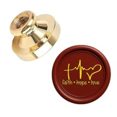 Christian Wax Seal Stamp Head 25mm Brass – Cross, Jesus Fish, God Bless