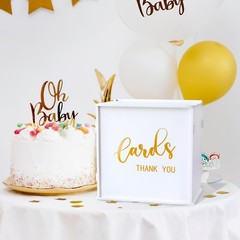 White Wedding Card Box Slot PVC Gift Card Box Holder Reception Money Envelope