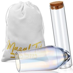 FoldTier 3pcs Wedding Chuppah glass cup is 5.5 x 1.7 inches, Pastel Color