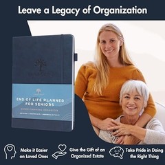 Navy Blue Estate Planning Organizer for Seniors – End of Life Planner