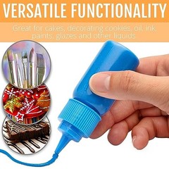 Writer Bottles – Easy Small Squeeze Bottles – 5 Each (1 and 2 Ounce) – 10