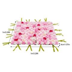 Artificial Flower Wall Background Silk Rose Flower Panels Wedding Backdrop Decor