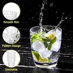 6 Pcs Plastic Drinking Tumblers of 14 oz, Acrylic Drinking Glasses 14 oz-6 pcs
