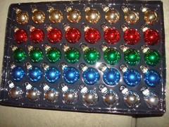 GLASS BALL ORNAMENTS 30MM 40CT