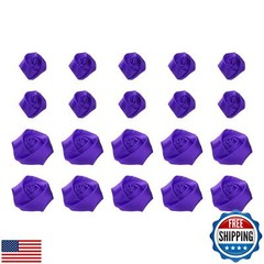 uxcell 20pcs 2Size Satin Ribbon Roses 2.5cm/5cm Ribbon Flower Rose Artificial