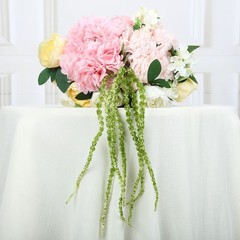 4 pcs 32″ tall Green Artificial Plant Amaranthus Branches Strands with Leaves