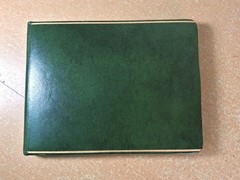 Leather Guest Book Green W/ Gold Gild