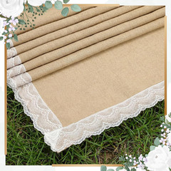 3.3Ft X 30Ft Burlap Wedding Aisle Runner Outdoor for Wedding Ceremony Wide Natur