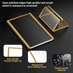 Gold Frames 5×7 Acrylic Sign Holder Double Sided Picture Frames 5X 7-12 Pack