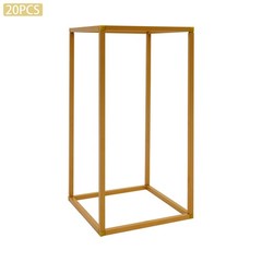 Gold 20 PCS Geometric Flower Stand For Wedding, Flower Stand 8.27*8.27*15.75in