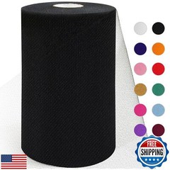 Black Tulle Fabric Roll 6 Inch 100 Yards(300 feet) Sheer Tulle Netting Spool