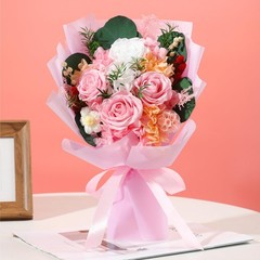 HOTKBO Flowers for Delivery,Preserved Bouquets – 4 Pink Rose,