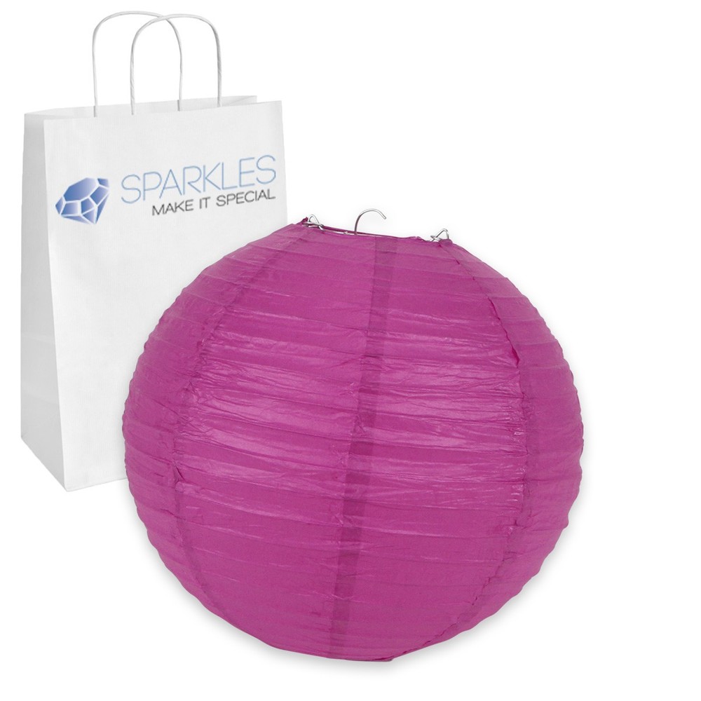 100 pcs 10″ inch Chinese Paper Lantern – Fuchsia – Wedding Party Event yg