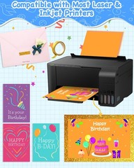 Nidkoud 252 PCS Colored Cardstock 8.5″ x 11″, 50 252PCS, 50 Assorted Colors