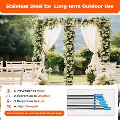 10x20ft Backdrop Stand Pipe Kit Background Support Curtain Frame w/ Steel Base
