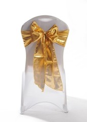 Tissue Lame Chair Sashes 6″ x108″ Bow Metallic 100% Polyester 8 COLORS Wedding