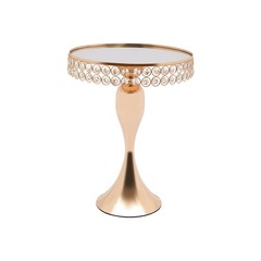 10Pcs Gold Iron Crystal Acrylic Cake Stand Set for Display and Decoration