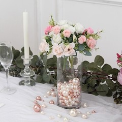 200 Assorted BLUSH ROSE GOLD Faux PEARL BEADS Vase Fillers DIY Crafts Party