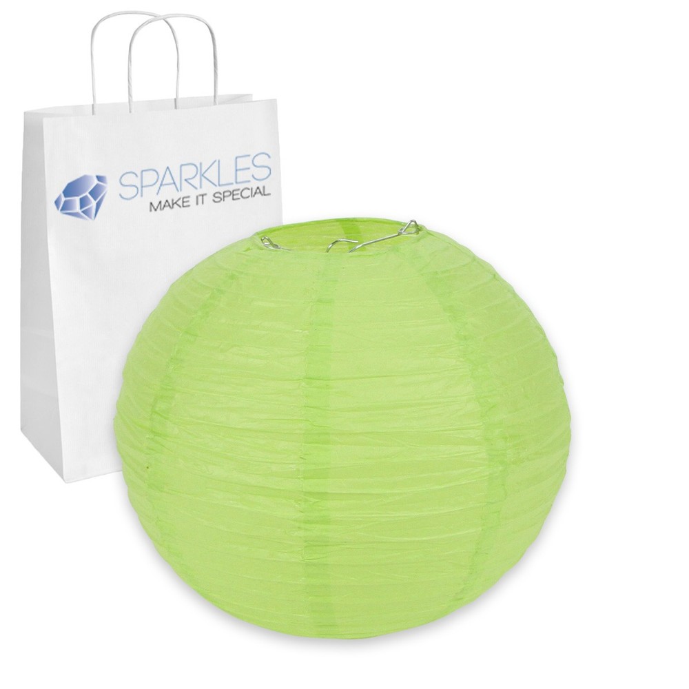 12 pcs 6″ inch Chinese Paper Lantern – Apple Green – Wedding Party Event gd