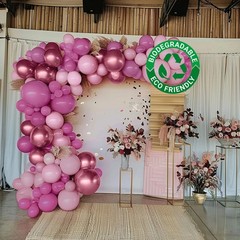 94 Rose Gold Pink Biodegradable Latex Balloon Garland Kit Wedding Party Events