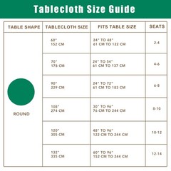 Biscaynebay Textured Fabric Round Tablecloths 108″, White Water Resistant Tab…
