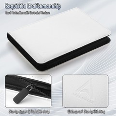 Arkeiliy 9 Pocket Trading Card Binder 540 Capacity Zip Closure – Premium Double