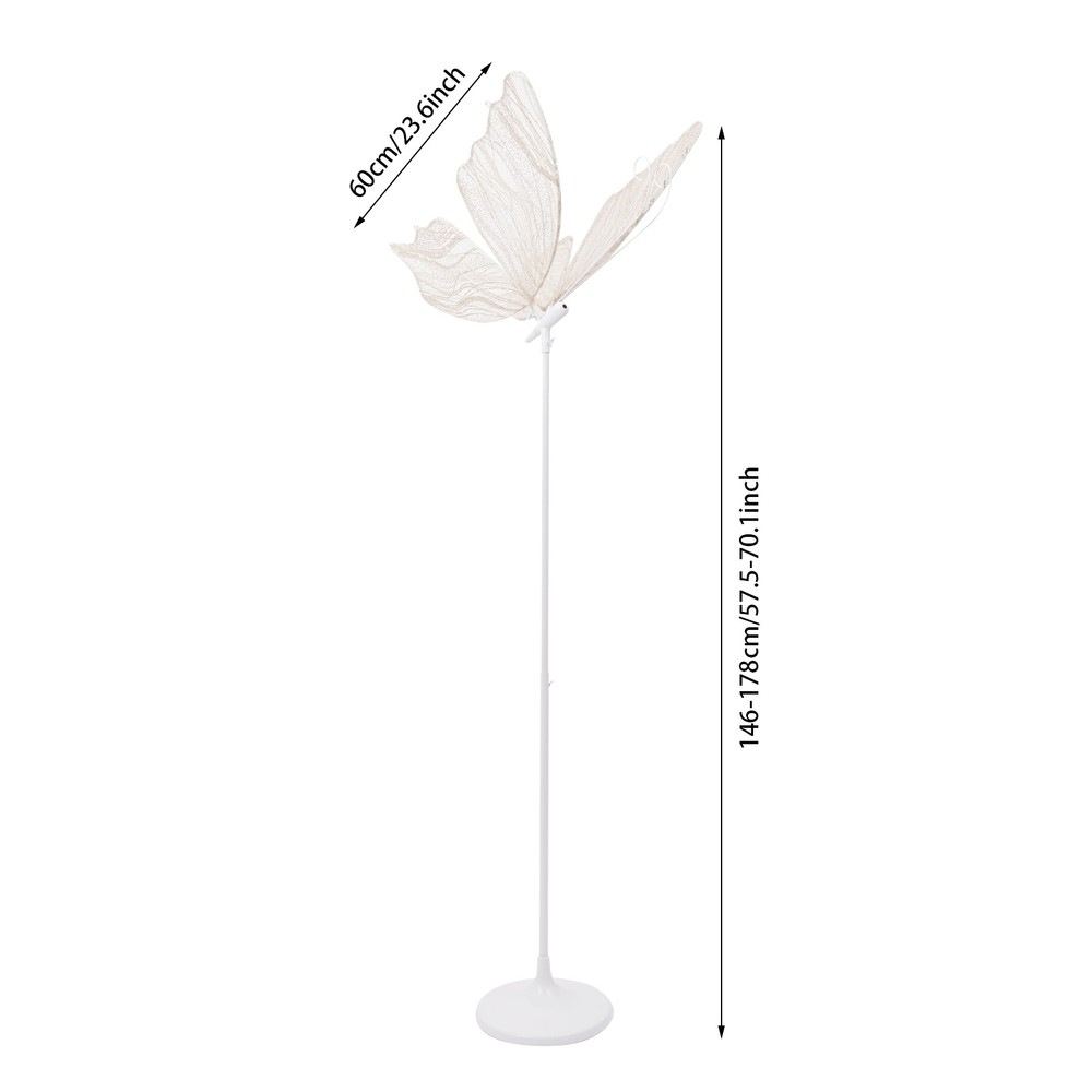 Set Of 2 Freestanding 110V Wedding Creative Butterfly Shape LED Floor Lamps Kit