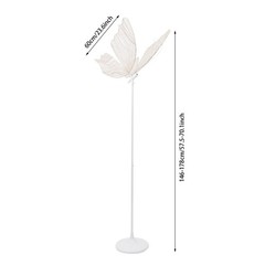 Set Of 2 Freestanding 110V Wedding Creative Butterfly Shape LED Floor Lamps Kit