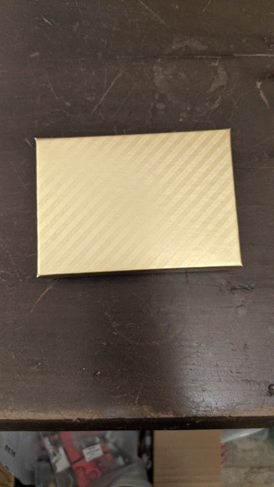 50 Gold Candy Boxes, 4.75 x 3.25. Incl Tissue Paper and Stay Fresh Silicon Pack