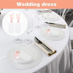 24Pcs Clear Acrylic Place Cards, 3.54 x 1.77 Name Cards for Table Setting, Ch…