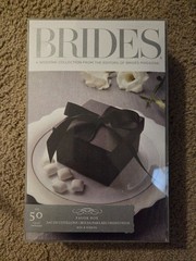 Gartner Studio Wedding 50 ct. Black Favor Box ct. and flower table confetti