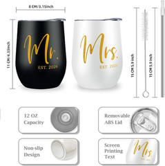 Mr and Mrs Gifts Wedding Gifts for Couples 2026 Newlyweds Engagement Present for