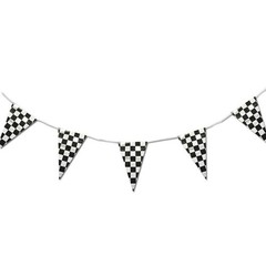 Home Outdoor Flags Bunting PE Party Pennant Flag 30cm X 40cm Black White