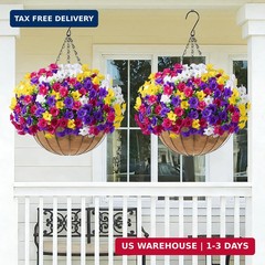 MARTINE MALL Artificial Flowers for Outdoors, 12 Bundles Realistic Fake Outdoor