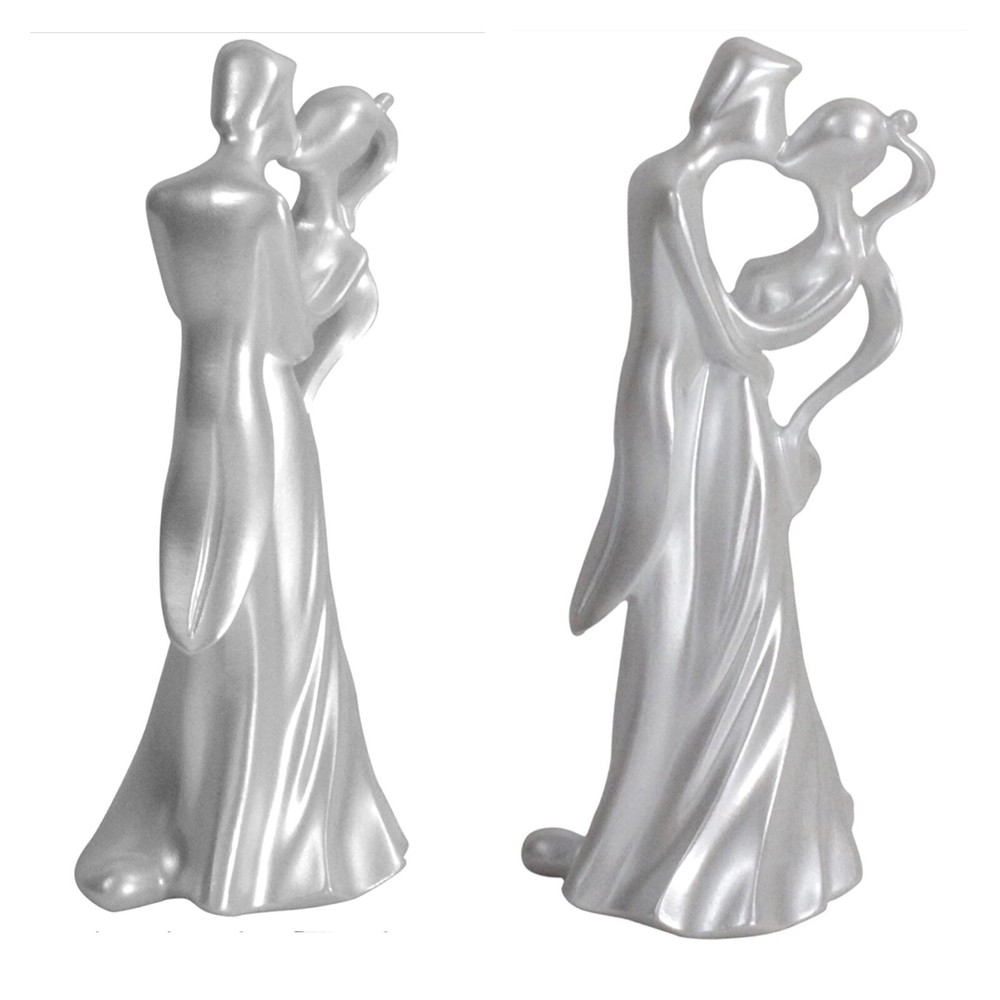The First Kiss Wilton Wedding Anniversary Cake Topper Shimmer White 202-9417