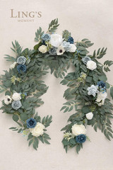 Ling’S Moment Flower Garland – 6FT Eucalyptus & Rose – Sweetheart Table Decor fo