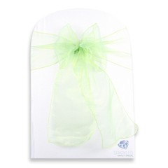 150 pcs Organza Chair Cover Bow Sash 108″x8″ – Sage Green – Wedding Party vs