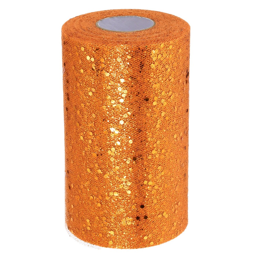 Tulle Fabric Rolls 6″ by 50 Yards Fabric Spool Tulle for DIY, Orange